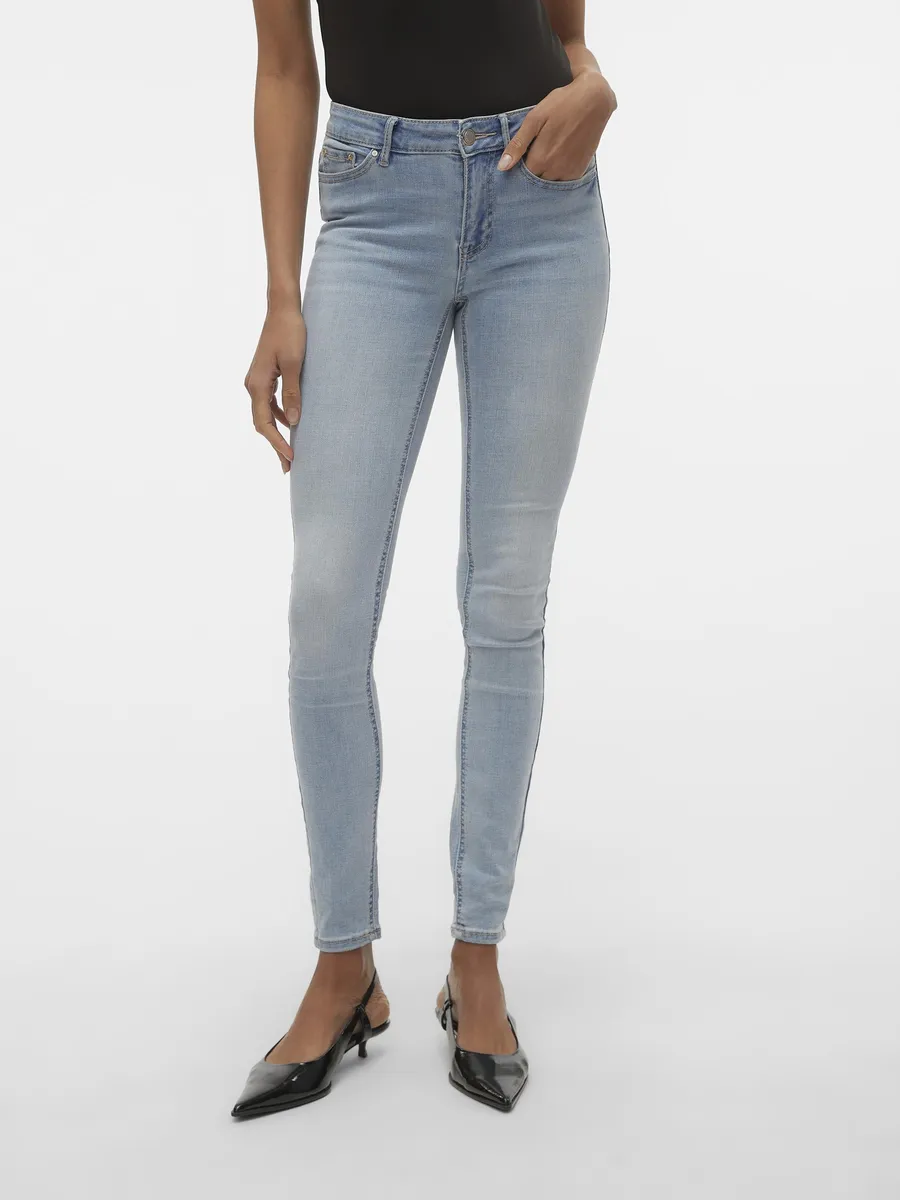 

Джинсы скинни Vero Moda "VMFLASH MR SKINNY JEANS LI3102 GA NOOS", голубой