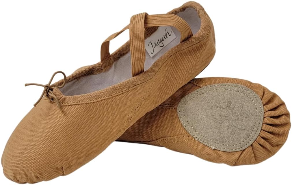 

Балетные туфли для женщин, мужчин и детей, из прочного хлопкового канваса, с регулируемой шириной, с раздвоенной подошвой, в 6 оттенках кожи Jaiyah, Shade 4