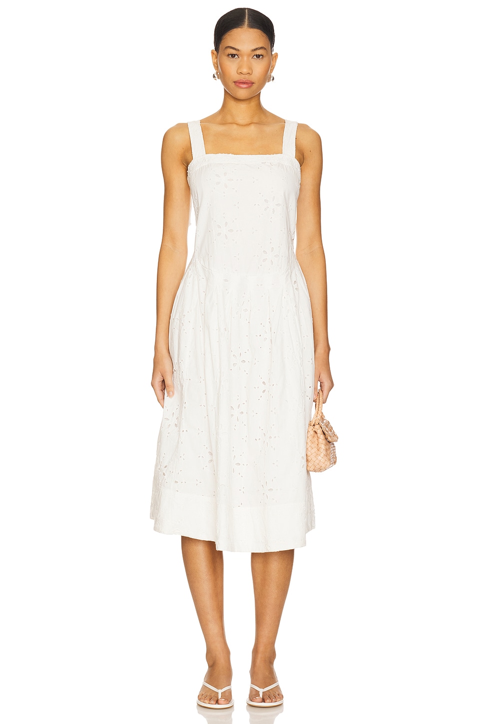 

Миди-платье Primavera с вышивкой Free People, white