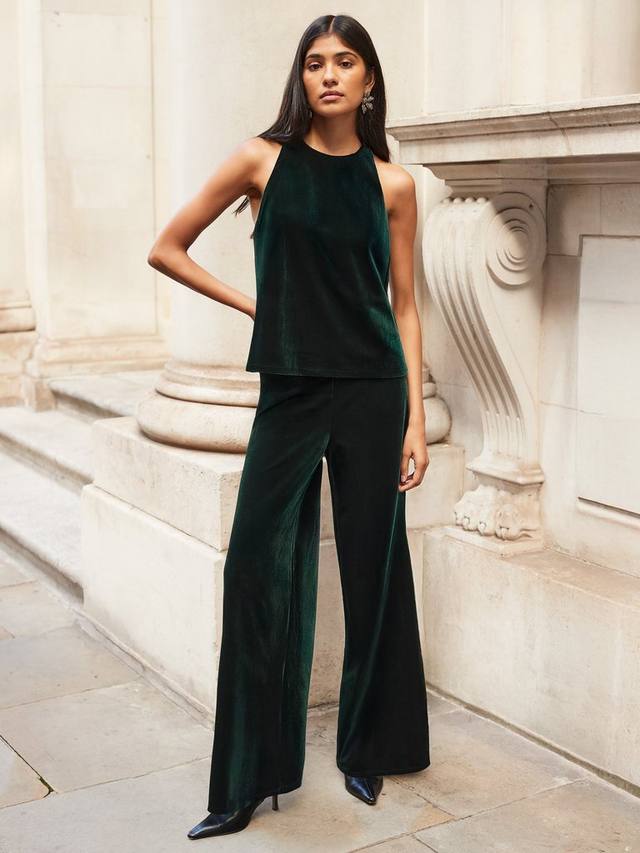 

Широкие бархатные брюки Ro&Zo, Green