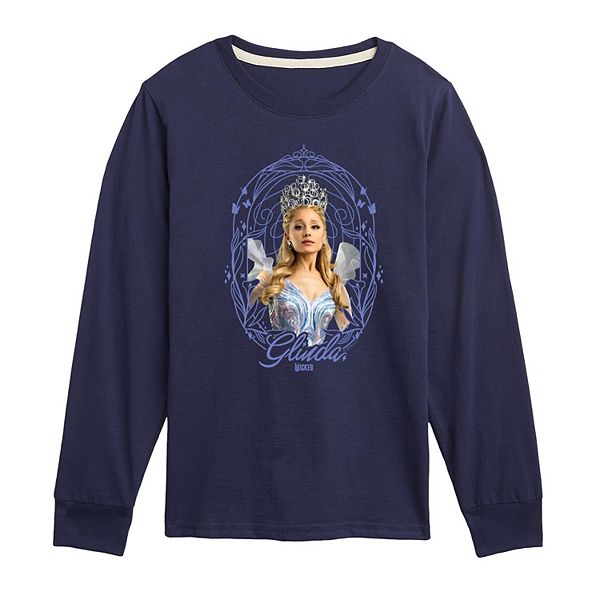 

Футболка с длинным рукавом Wicked for Good Glinda Frame для мальчиков 8-20 Licensed Character, Navy