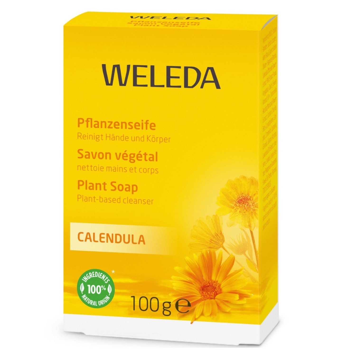 

Мыло для рук calendula pflanzenseife Weleda, вес 100 гр.
