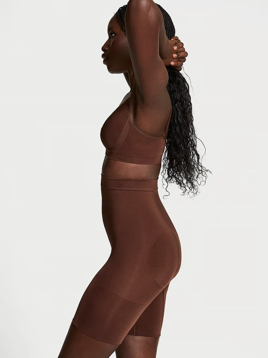 Шорты до середины бедра Seamless Shaping Victoria'S Secret, цвет Ganache — фото 3