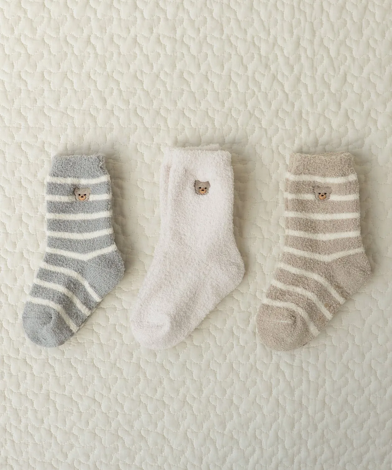 Носки tiny bear махровые бежевые — фото 3