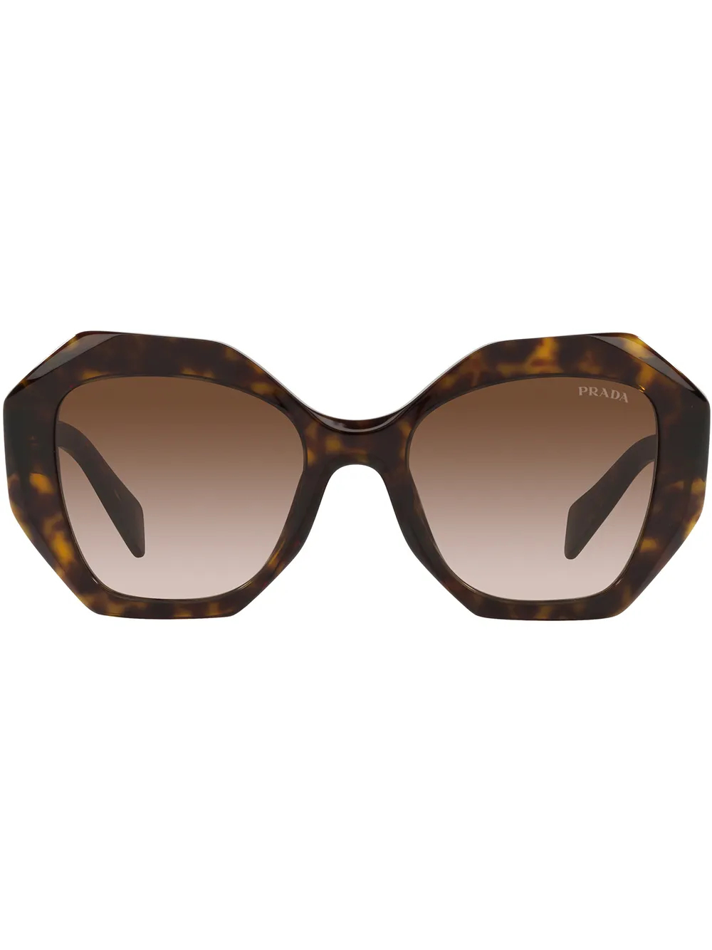 

Массивные солнцезащитные очки с эффектом градиента Prada Eyewear, зеленый