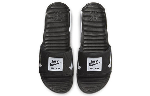Тапочки air max 90 slide 'black white' Nike, черный — фото 3