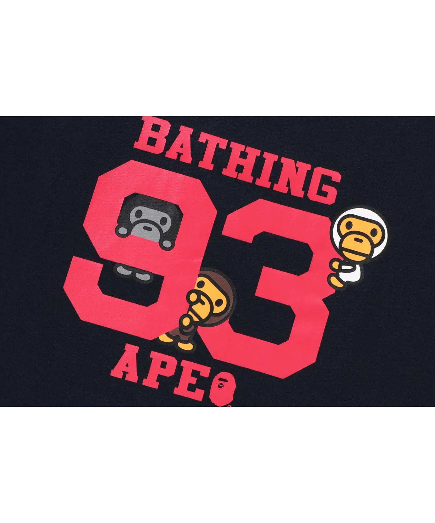 Детская футболка с длинным рукавом A BATHING APE BABY MILO с принтом тёмно-синяя — фото 4