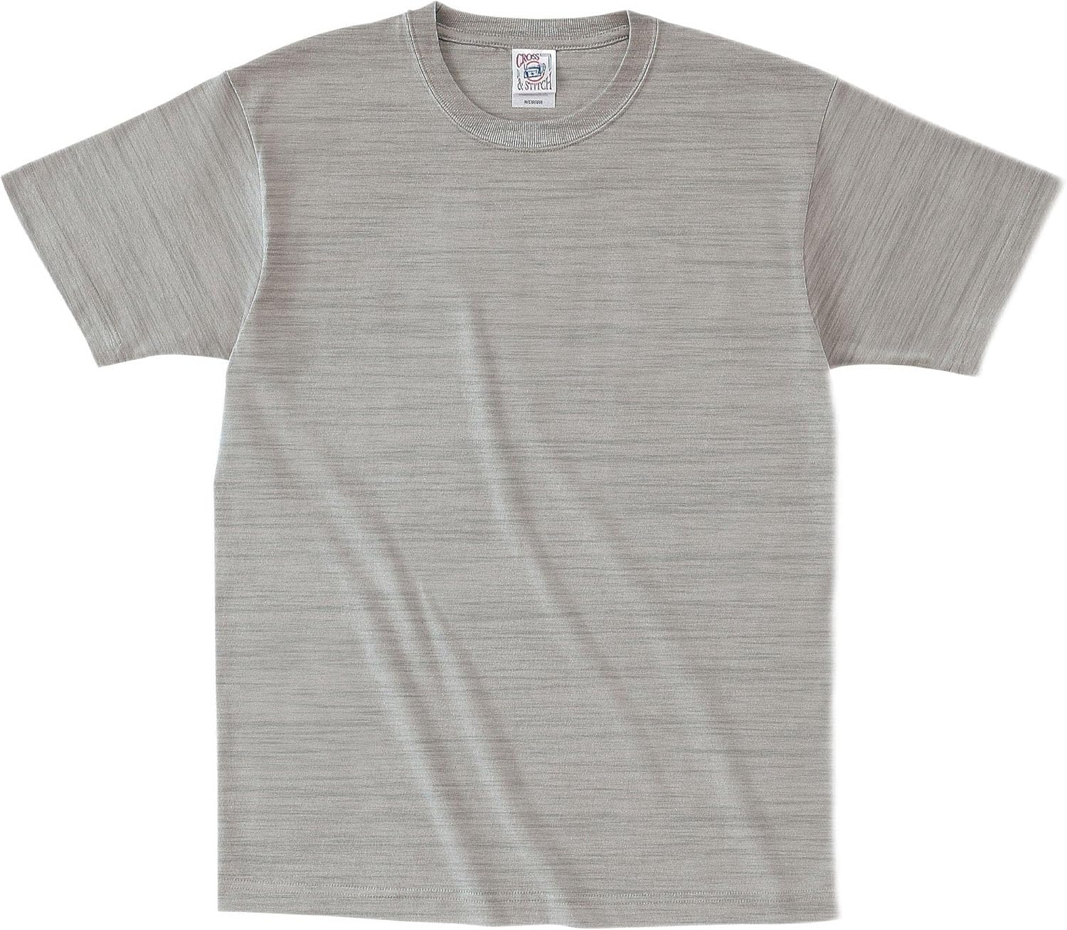 

Футболка с коротким рукавом Cross and Stitch OE1116 Open End Maxweight, мужская и женская Cross Stitch, меланжевый серый
