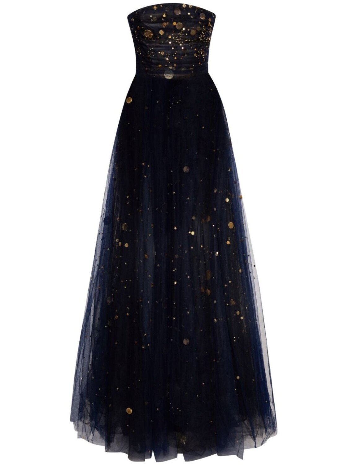 

Платье Firefly с пайетками и бисером Oscar de la Renta, синий