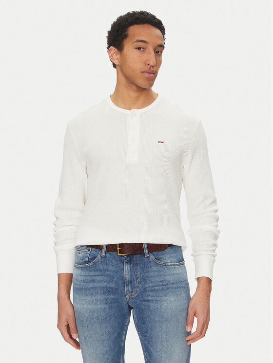 

Лонгслив Henley DM0DM20379 Tommy Jeans, белый