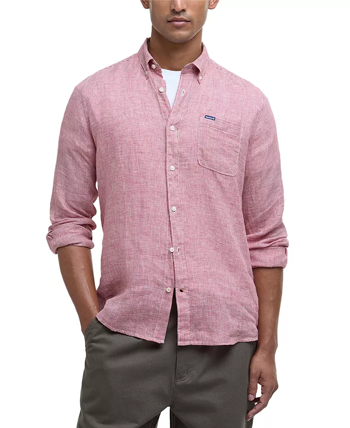 

Рубашка Linton Linen Tailored Barbour, розовый
