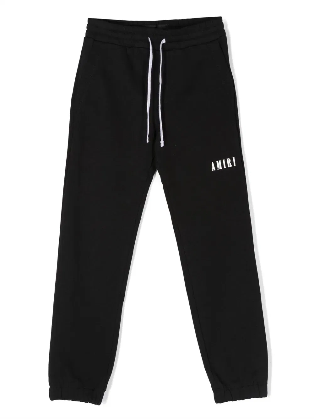 Хлопковые спортивные брюки с логотипом Amiri Kids, черный