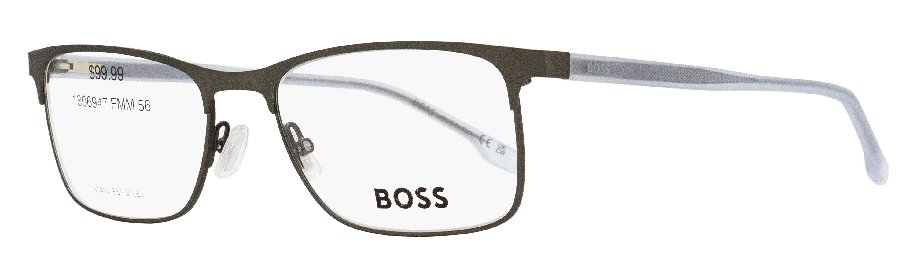 

Мужские очки Boss из нержавеющей стали B967IT FRE матово-серые 56 мм