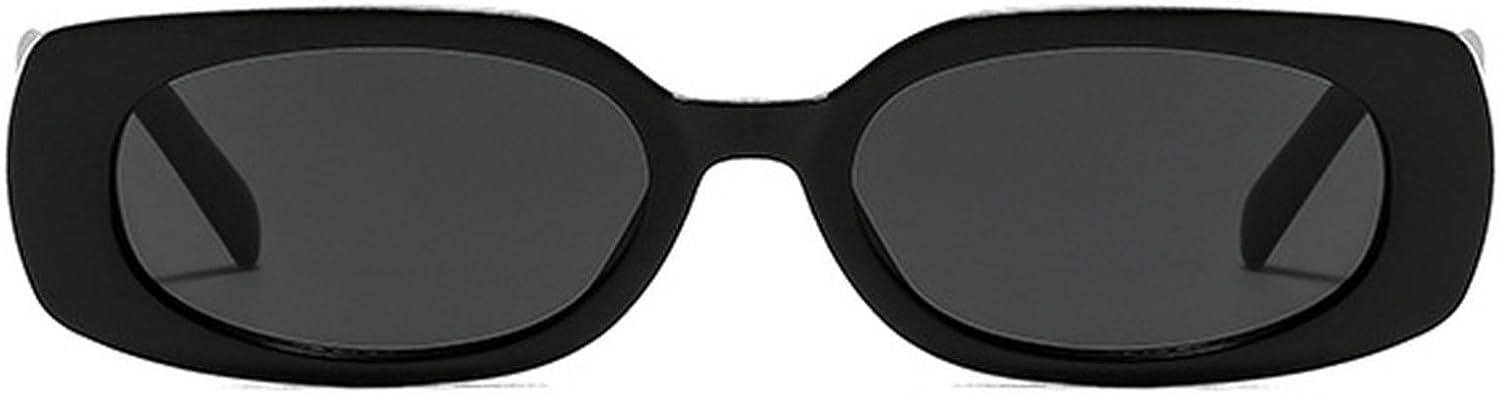 

Популярные модные маленькие прямоугольные солнцезащитные очки для женщин в стиле ретро 90-х, солнцезащитные очки UV400 для мужчин, панк-очки с леопардовым принтом mincl, Black