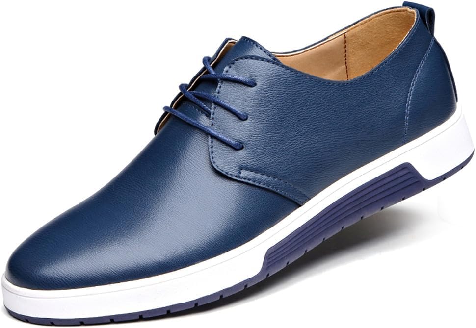 

Мужские стильные оксфорды WELRUNG на шнуровке, удобные кэжуал кроссовки для ходьбы, бизнеса, вождения и повседневной носки, синий