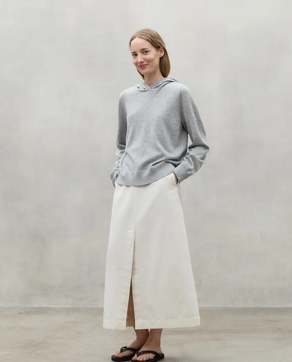 

Женское худи с капюшоном и однотонным принтом Ecoalf, серый