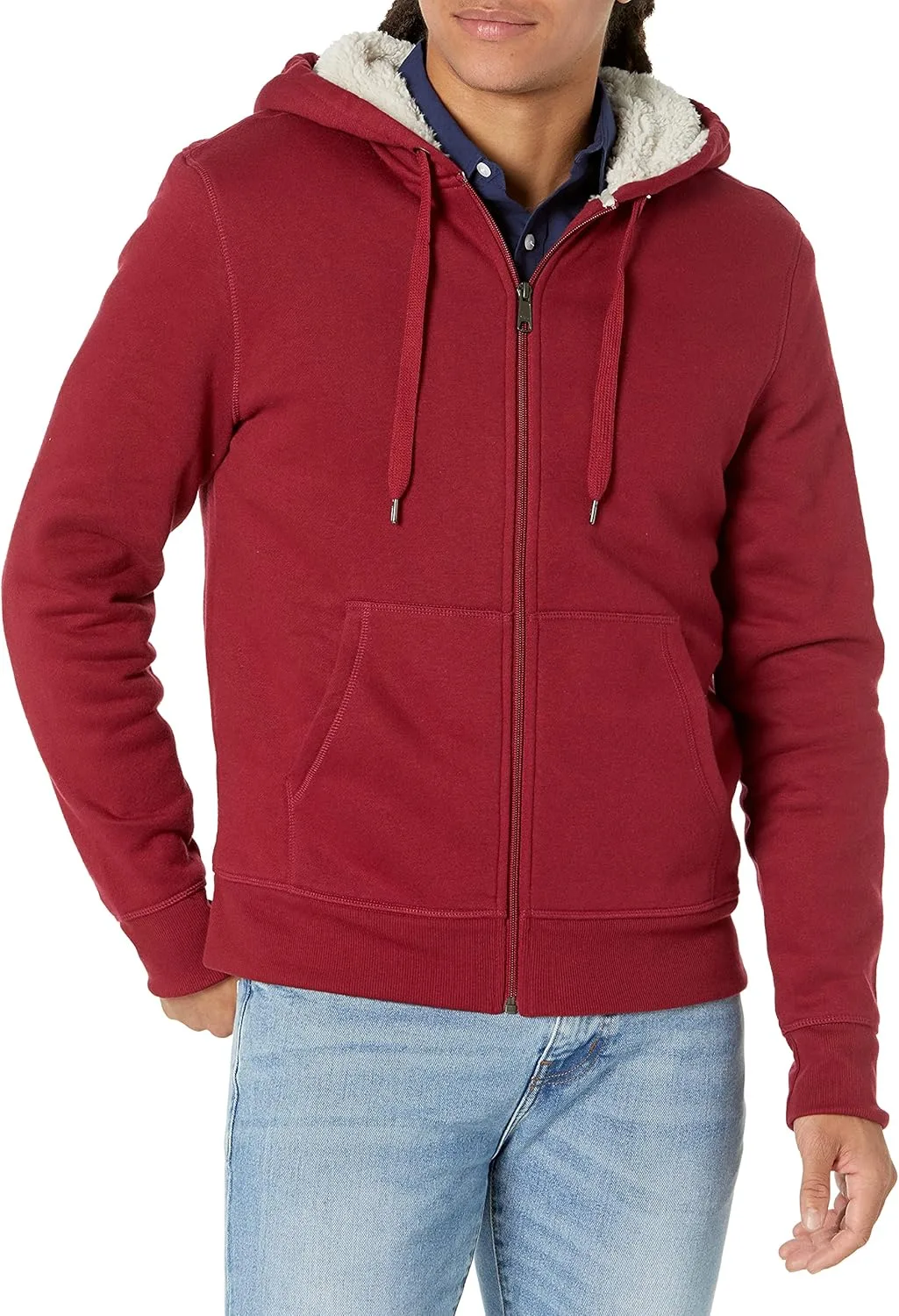 

Толстовка с капюшоном Amazon Essentials, флисовая, на молнии, с подкладкой из шерпы