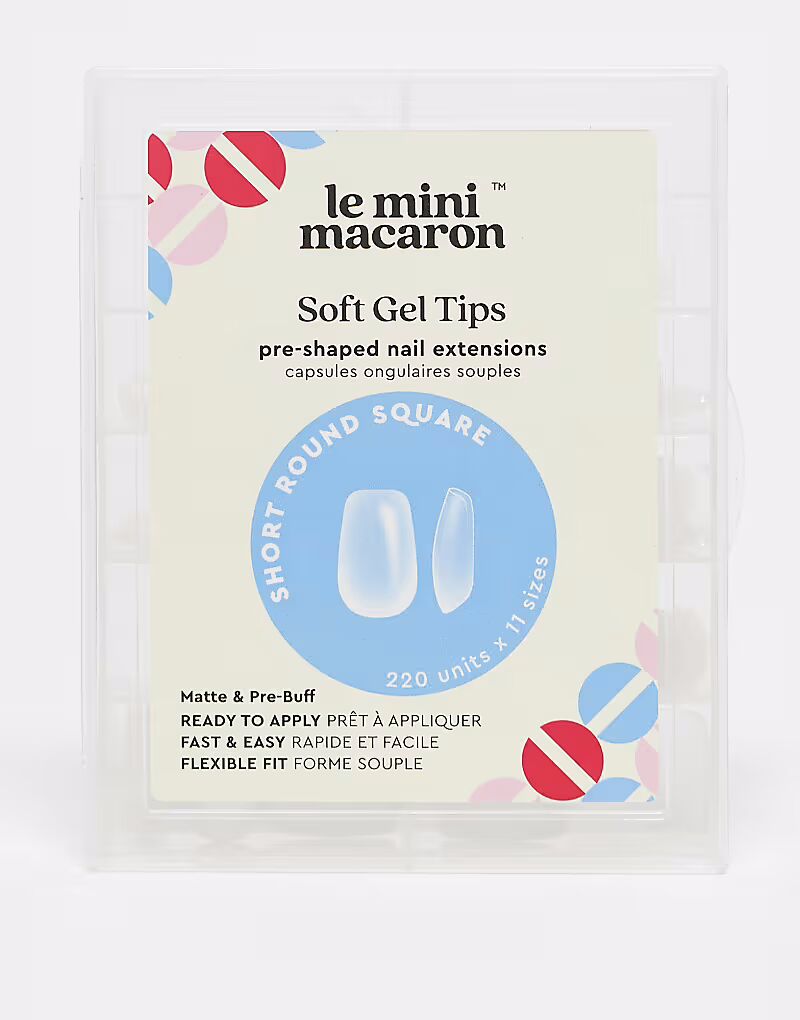 

Гелевые накладные ногти, короткие, круглые, квадратные Le Mini Macaron
