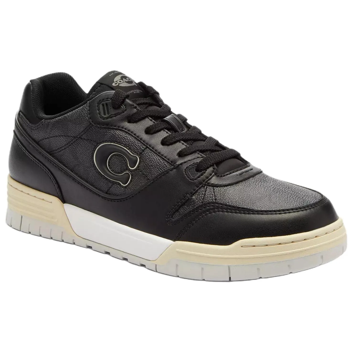 COACH Кроссовки Soho Signature Canvas Leather Low top мужские черные — фото 4