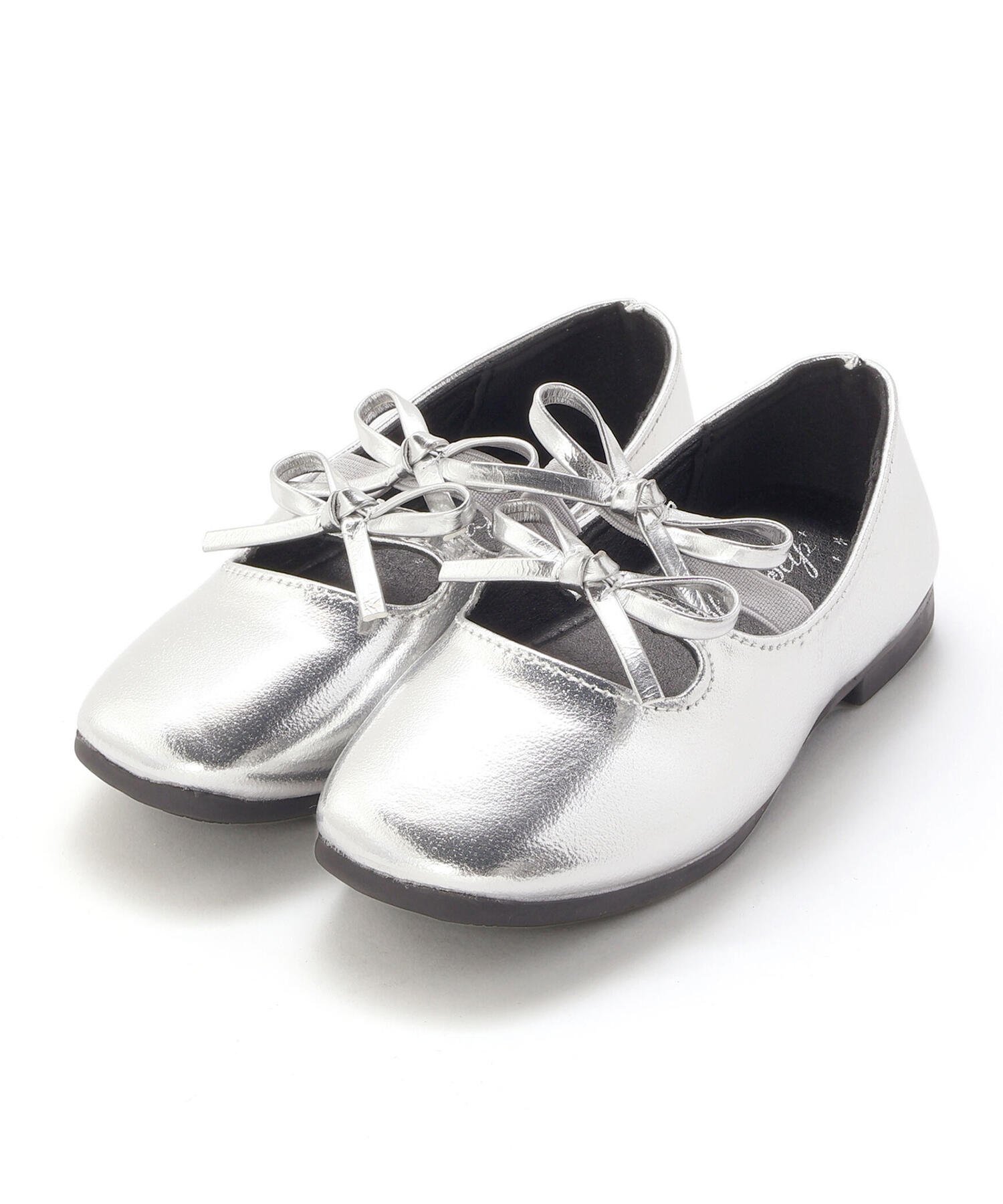 Балетные туфли с двойной лентой (14–20 см) Slap Slip, Silver (Gray)