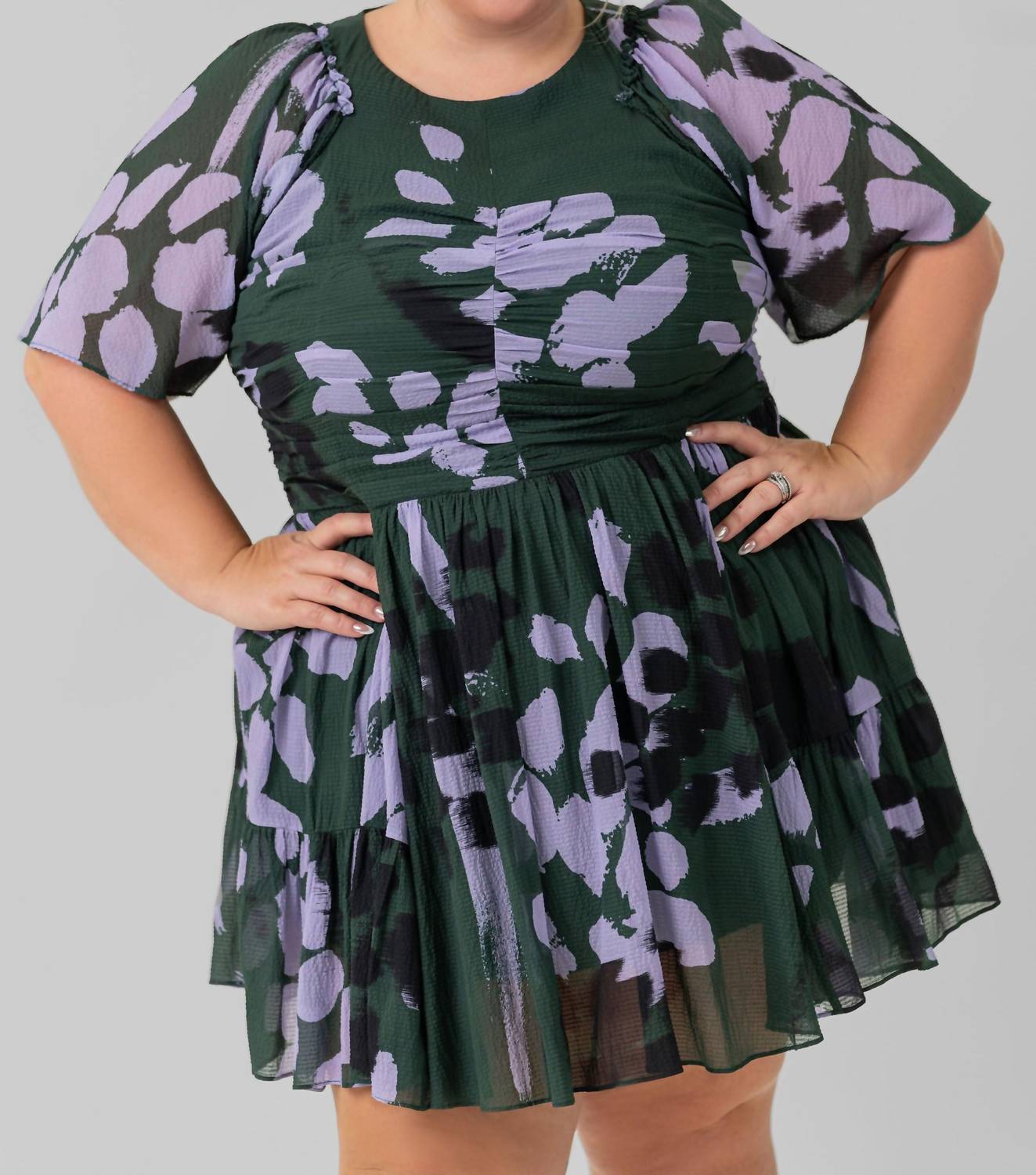 

Платье мини Ankle плюс в изумрудном цвете Tanya Taylor, изумрудный