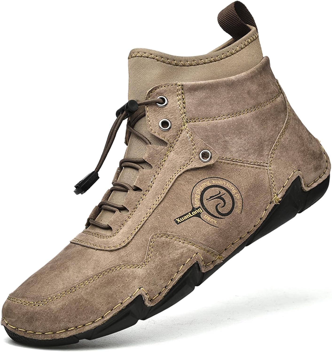 

Мужские замшевые повседневные ботинки Chukka от Lossarye, ручной работы, водонепроницаемые, с регулируемой посадкой, подошва против скольжения, высокие, удобные для прогулок, вождения и повседневной носки, хаки