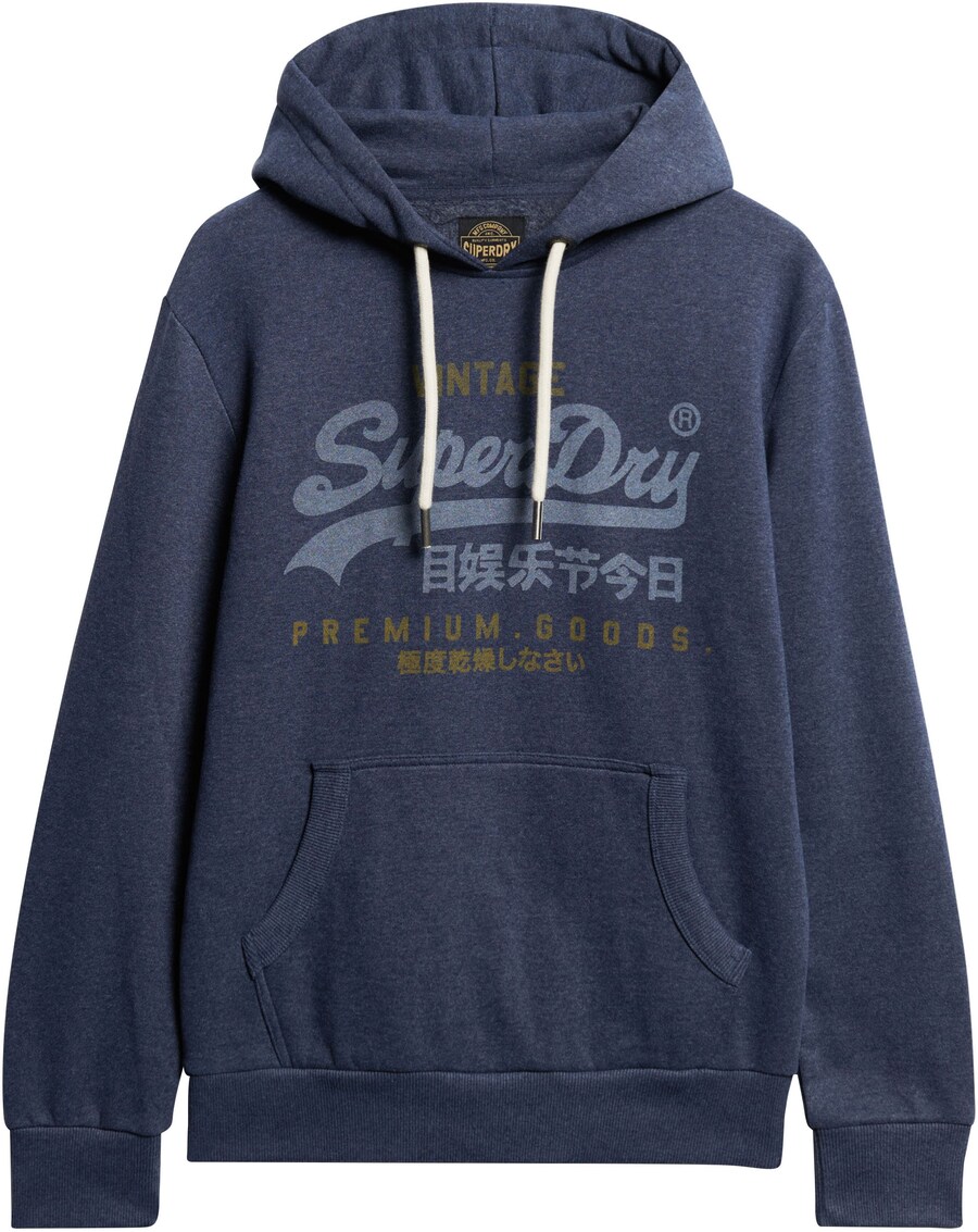 

Толстовка Superdry Heritage, цвет Opal/Dark blue