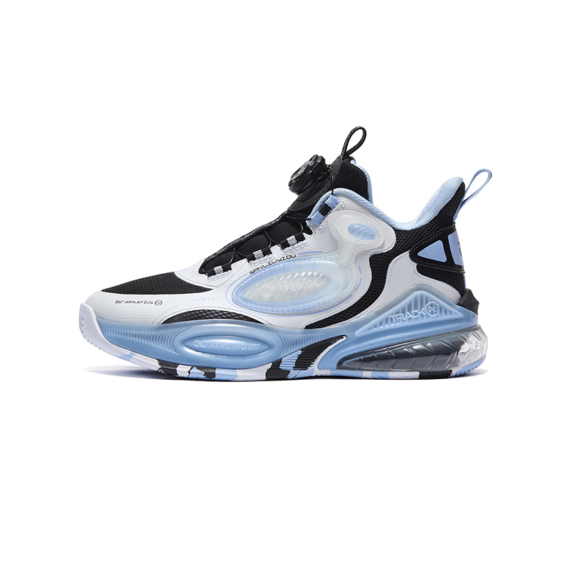 

361°KIDS Скользостойкие амортизирующие износостойкие баскетбольные кроссовки для детей White Black Blue