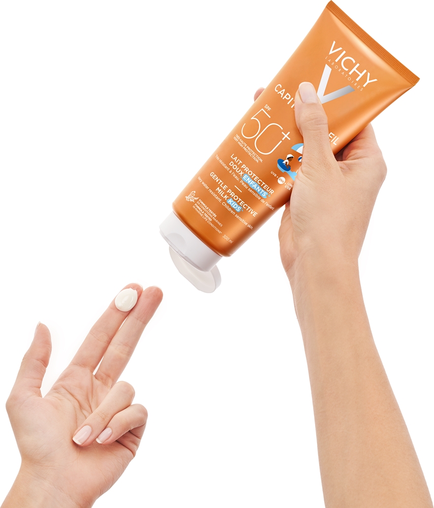Capital Soleil Нежный молочный защитный лосьон для лица и тела для детей SPF 50 Vichy, 300 мл — фото 3