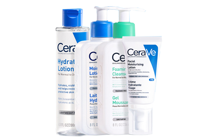 

Набор для ухода за кожей очищает и увлажняет 4 предмета CeraVe