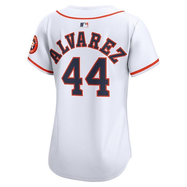 Женская белая домашняя лимитированная футболка Houston Astros Йордана Альвареса Nike — фото 4