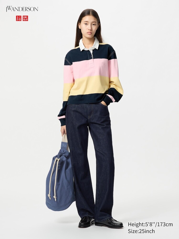 

Прямые джинсы длинные Uniqlo, цвет 69 синий
