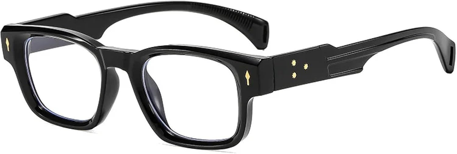 

Солнцезащитные очки с защитой от УФ-излучения UV400 | Маленькая оправа, панк-стиль, заклепки, цветные линзы | Для женщин и мужчин, для занятий спортом на открытом воздухе и вождения DSVIGF, Black