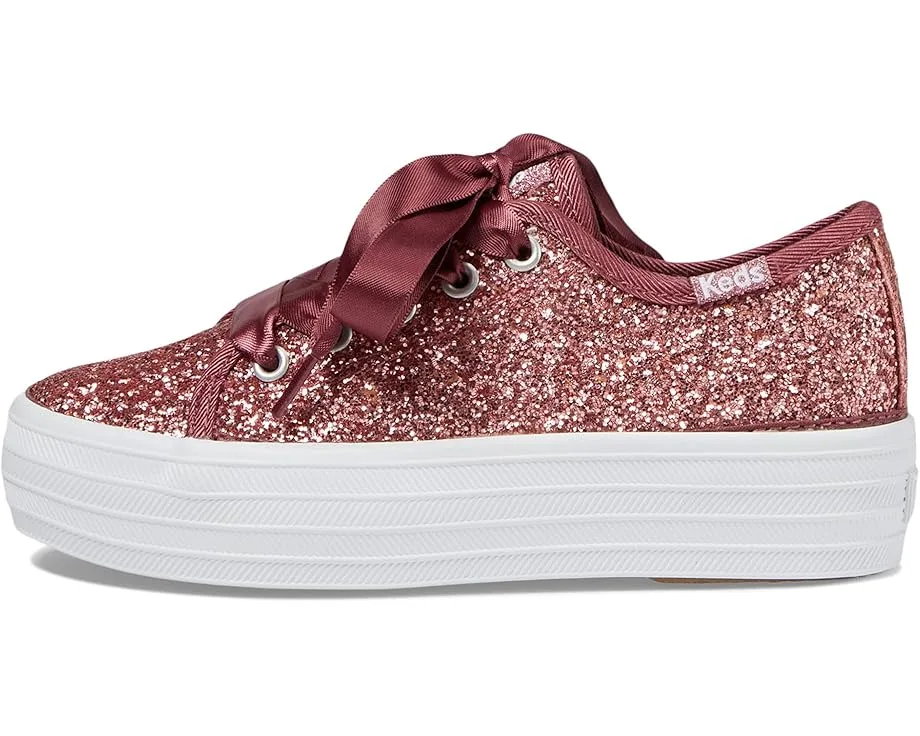 Кроссовки Keds Kids Triple UP Glitter Celebrations (Little Kid/Big Kid), Pink Glitter — фото 4