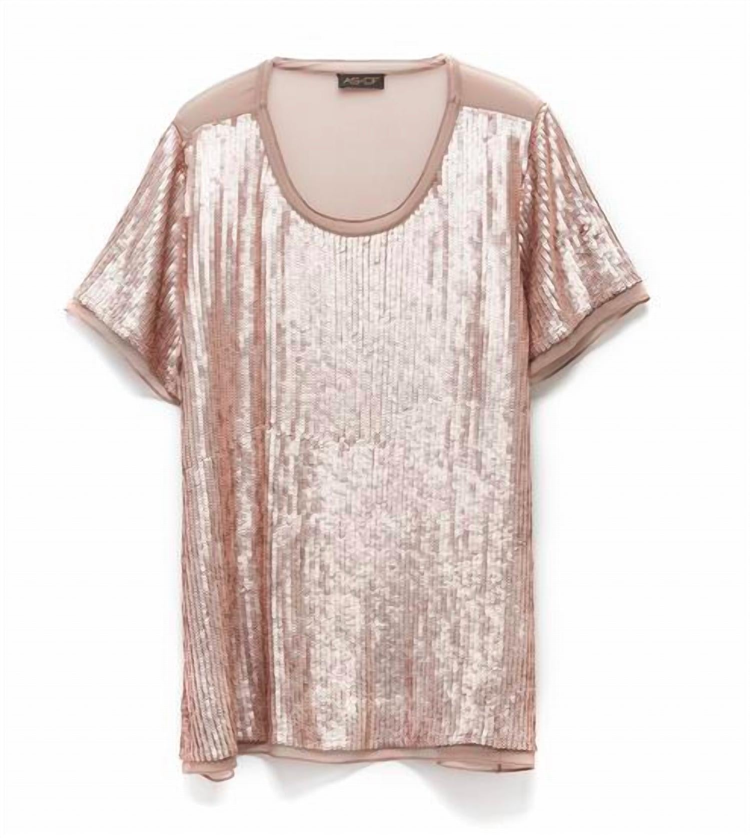 

Футболка Geneva Matte Sequin в оттенке Moody Blush AS by DF