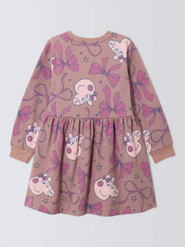 Детское платье-толстовка из хлопковой смеси Brand Threads Peppa Pig, Mauve Chalk — фото 2