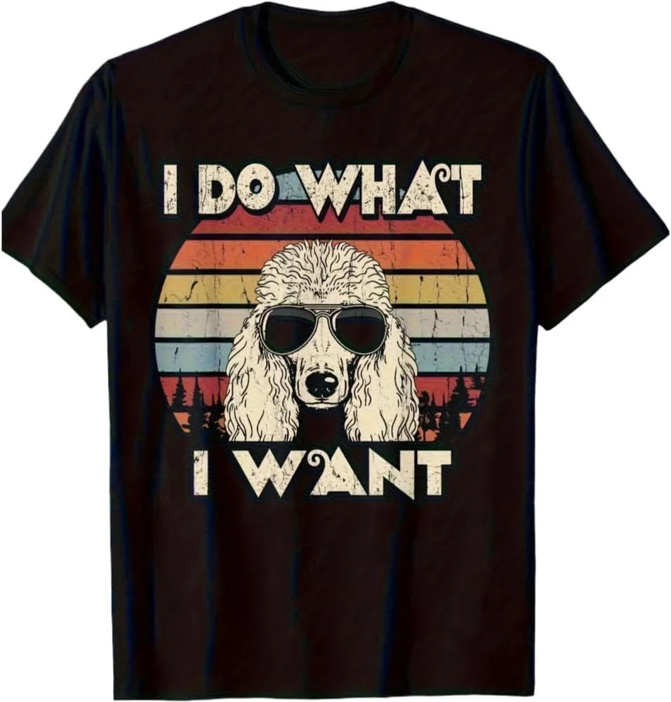 

Футболка Funny Poodle с принтом "I Do What I Want" и солнцезащитными очками NEKO MENA