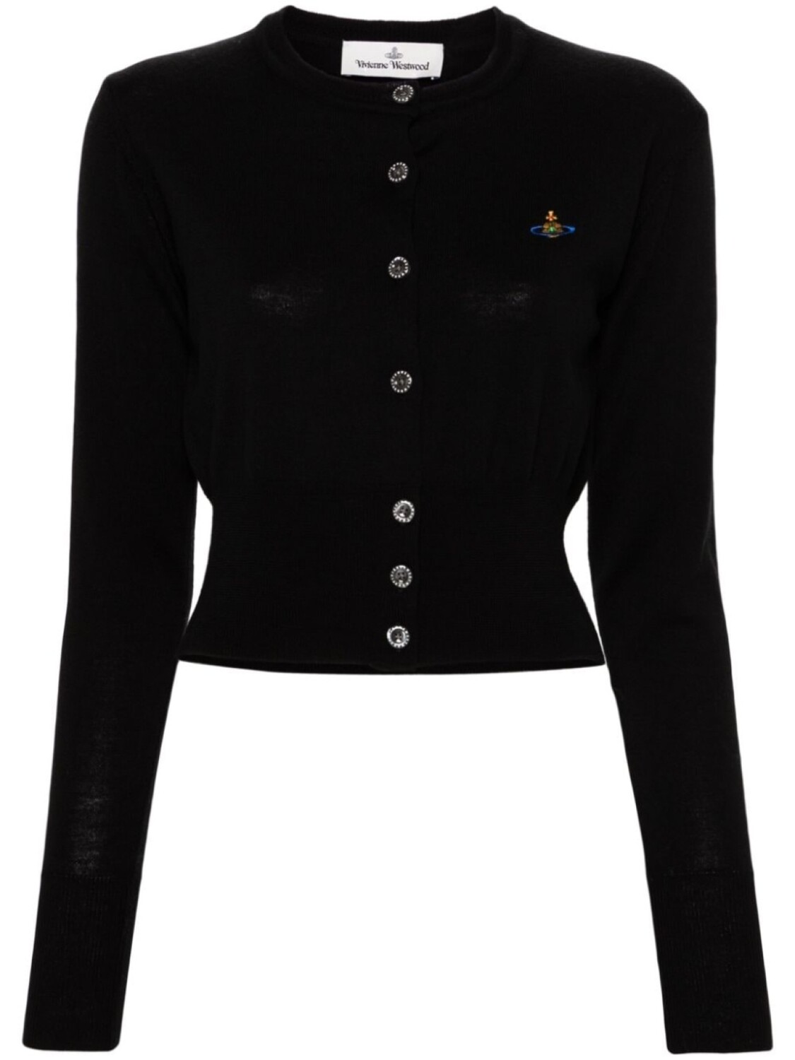 

Vivienne Westwood шерстяной кардиган с вышитым логотипом Orb, черный