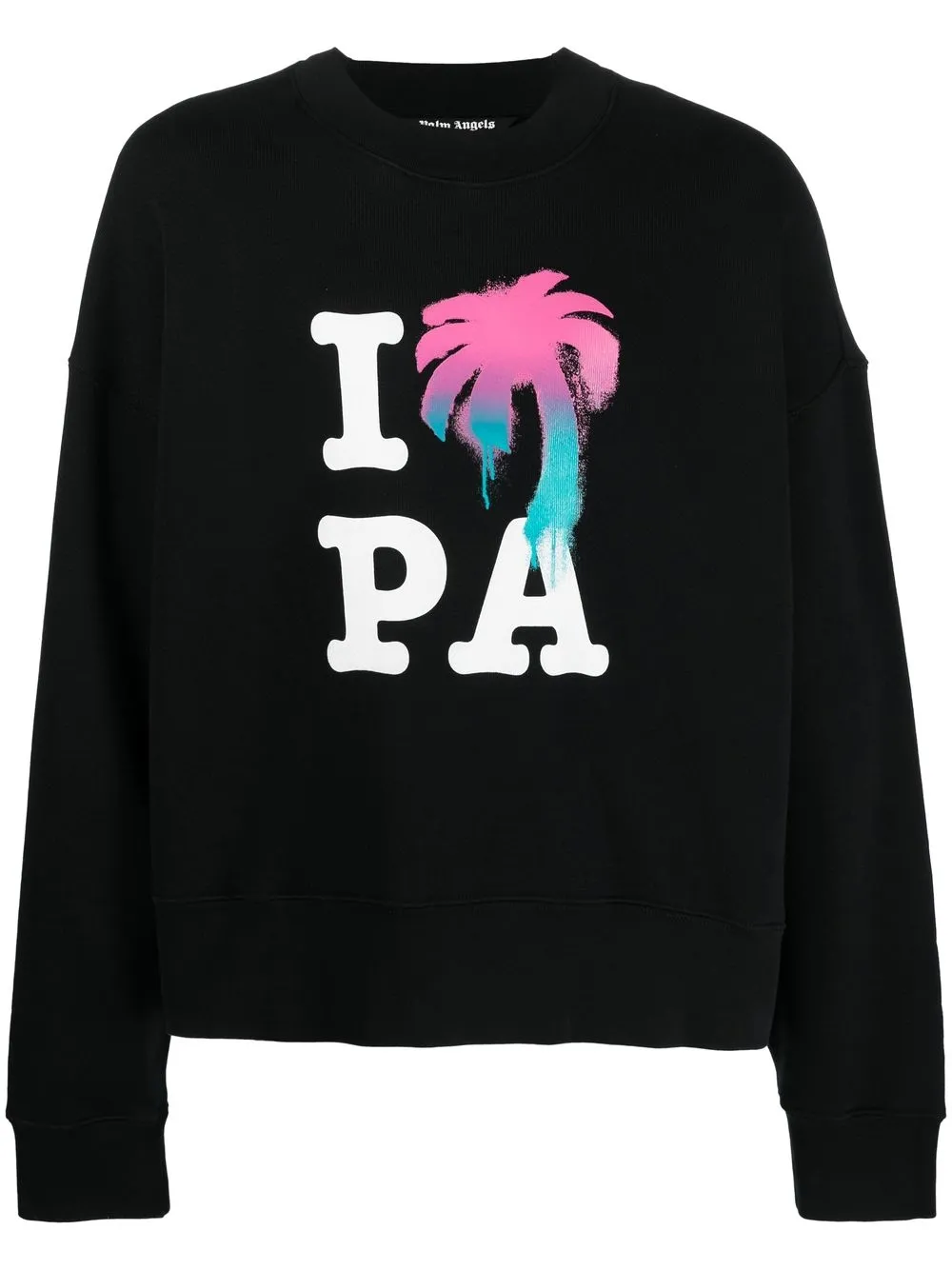 

Толстовка I Love PA с круглым вырезом PALM ANGELS, черный