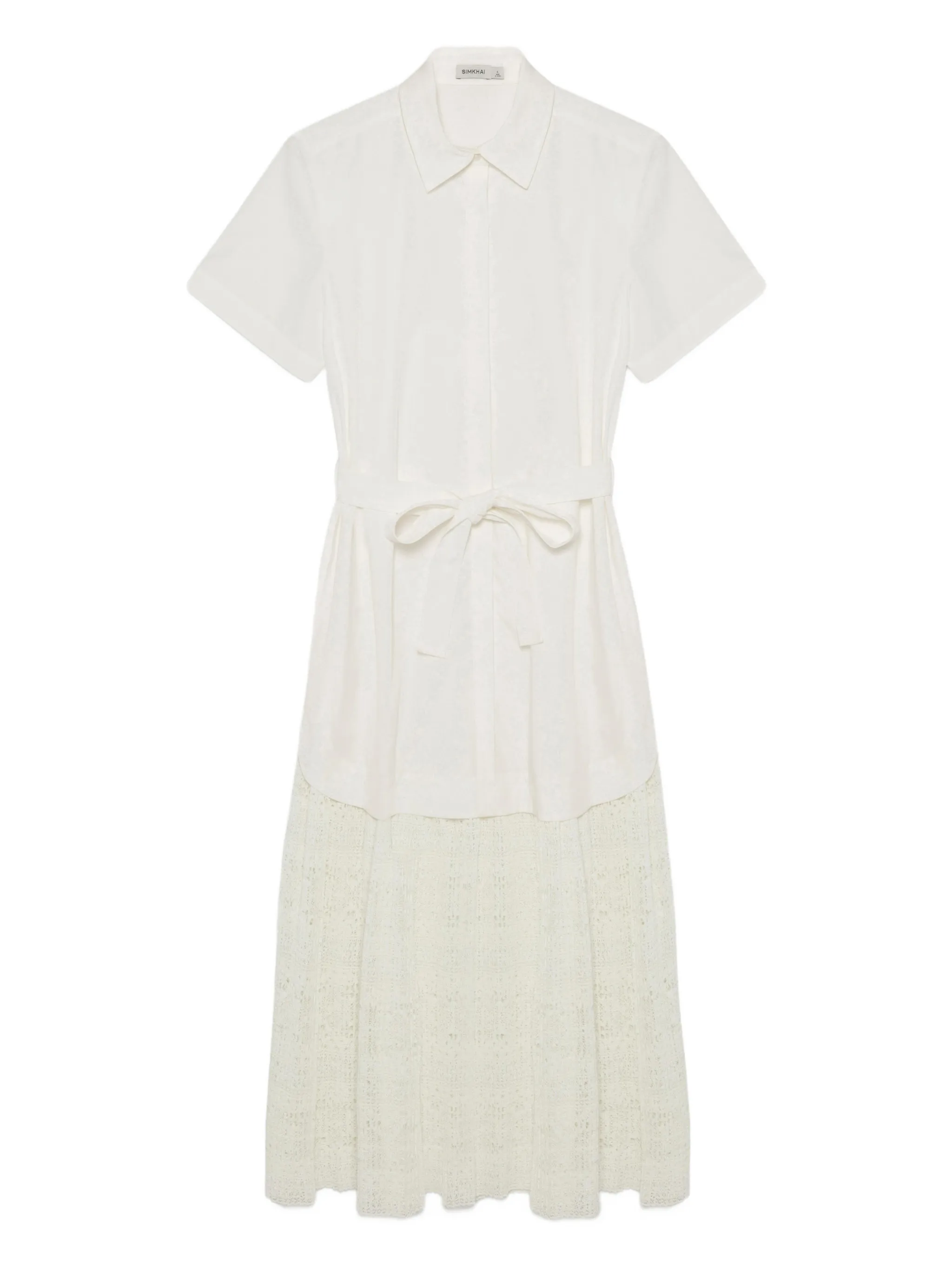 

Платье-рубашка миди Jenner с поясом Simkhai, белый
