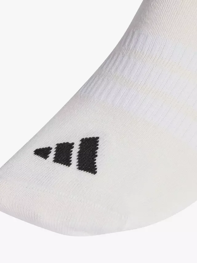 Тонкие и легкие низкие носки Thin & Light Essentials, упаковка из 3 штук, белые adidas — фото 3