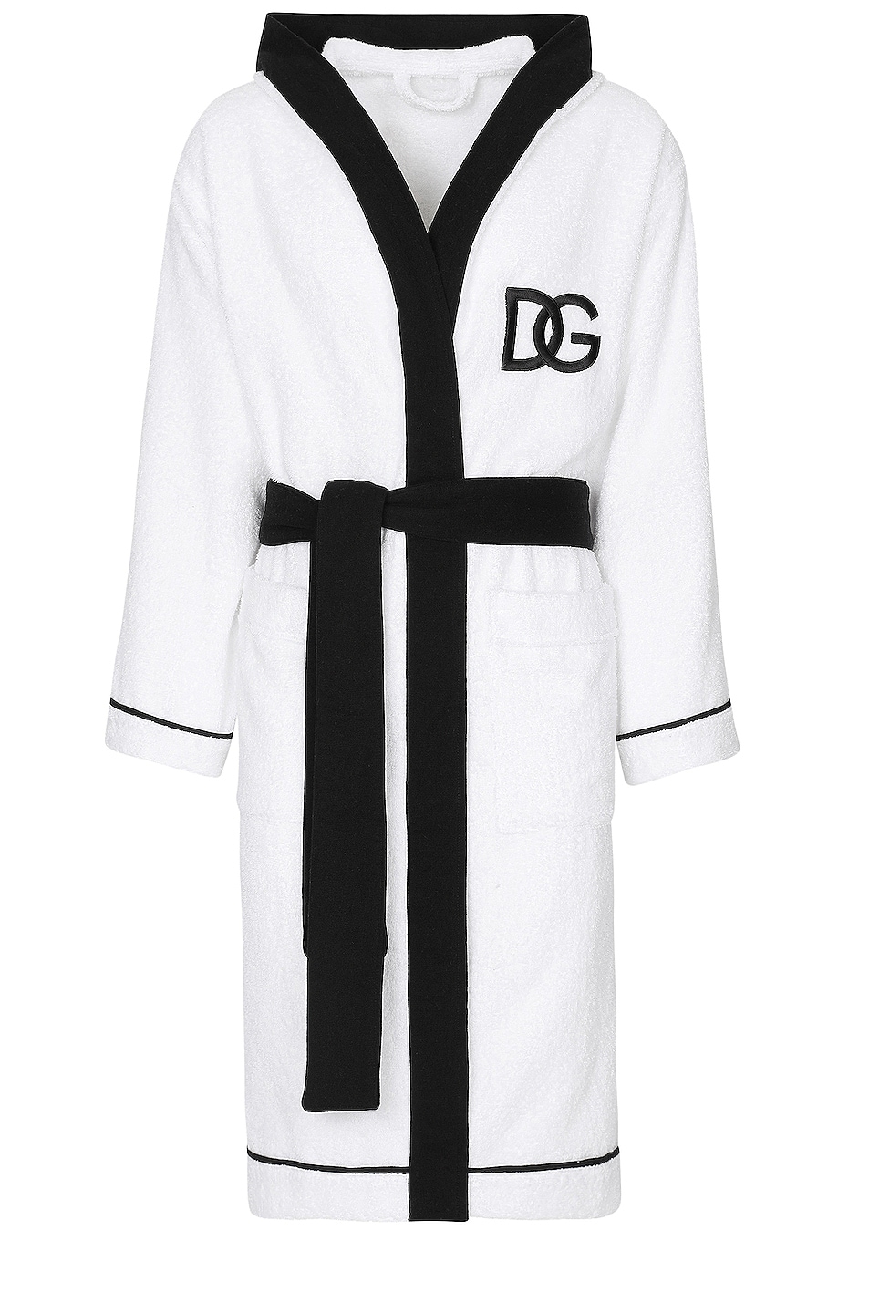 

Халат с капюшоном и логотипом Dolce & Gabbana Casa, цвет Black & White