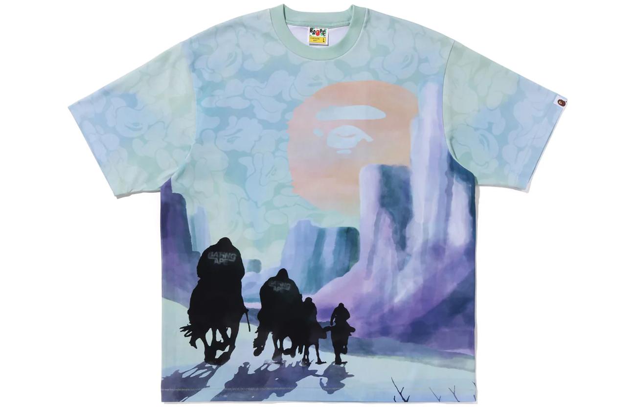 

Футболка BAPE Forbidden Zone A Bathing Ape, синий