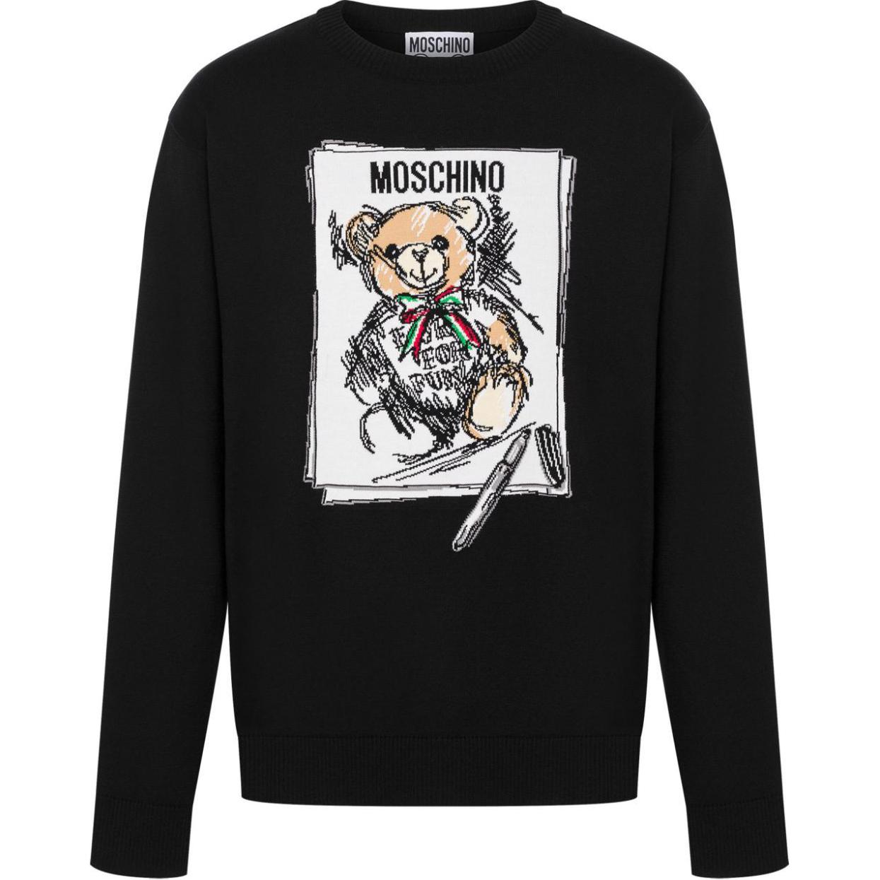 

Толстовка с принтом плюшевого мишки MOSCHINO, черный