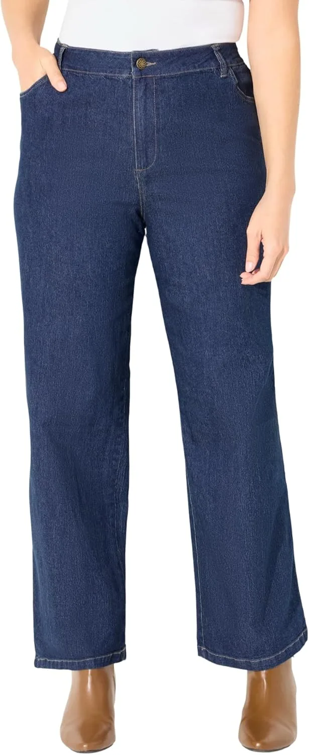 

Женские джинсы Plus Size Right Fit Curvy Wide Leg Catherines