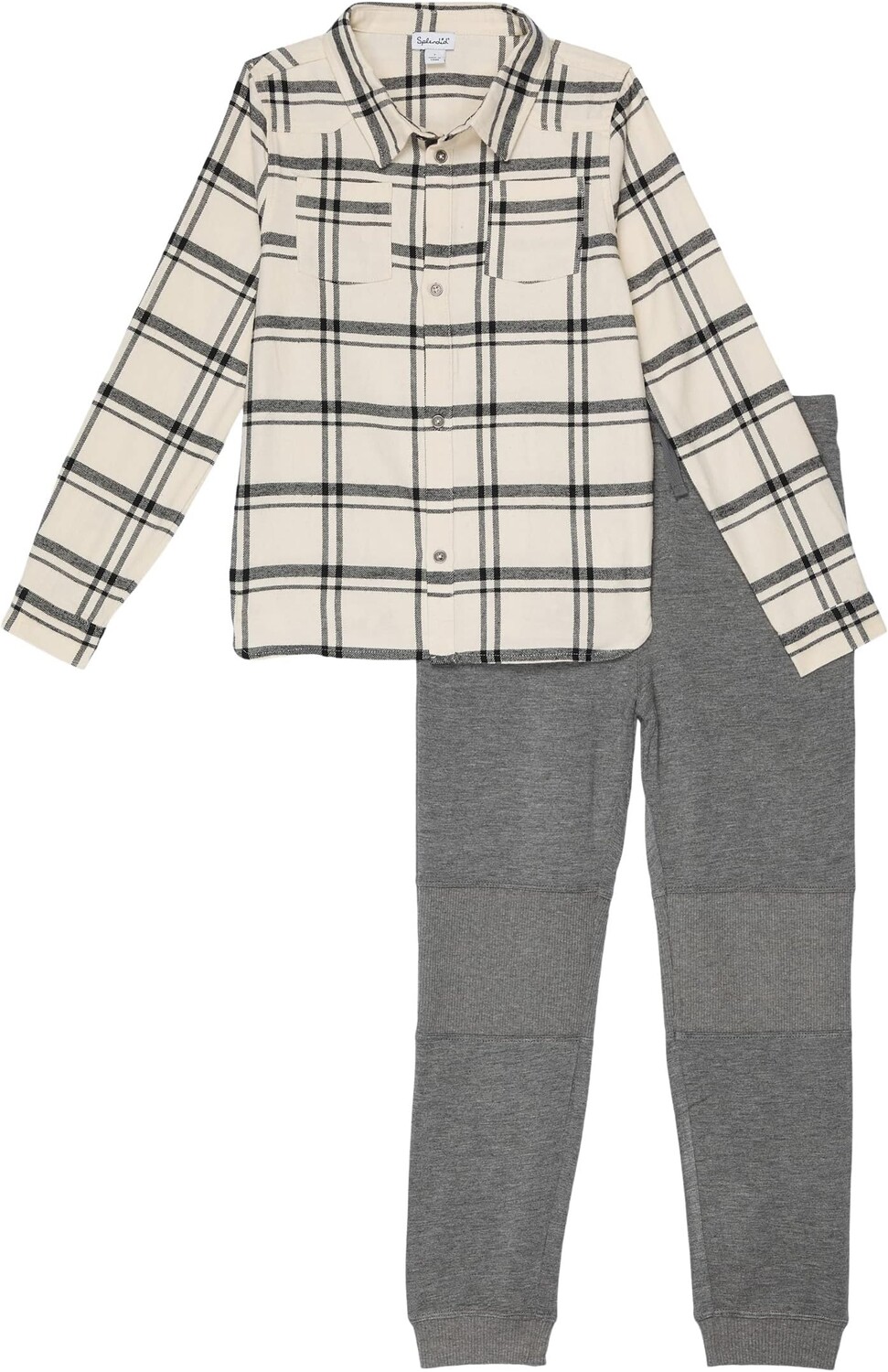 

Детский набор Splendid Littles Flannel Button-Up & Pants Set, цвет Heather Charcoal