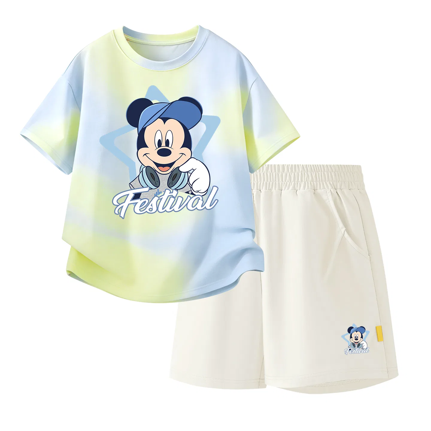 Детский спортивный костюм Casual Sportswear 2 Piece Set Disney, Di Smiling Nini K Yellow Pink+Di Smile Nini K_Bottom Right Mist White — фото 3