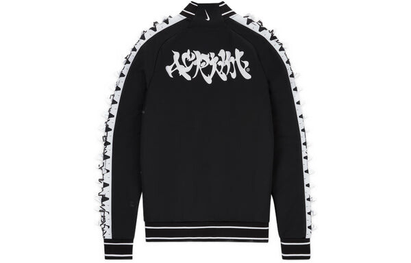 Куртка men's x acronym crossover contrasting colors sleeve stand collar woven sports jacket us edition black Nike, черный — фото 2