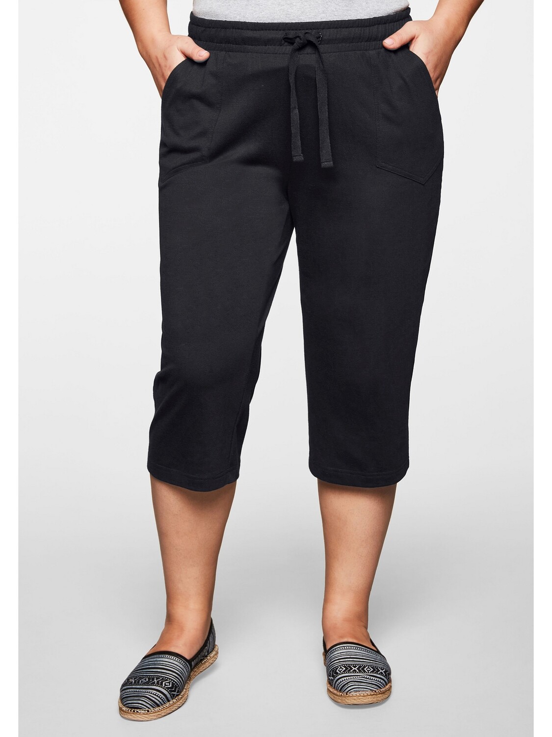 

Брюки sheego Caprihose, черный