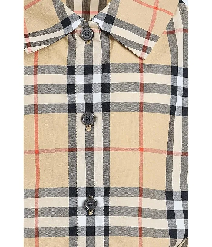 Топ Mabel Check Button Burberry Kids, Sand IP Check — фото 3